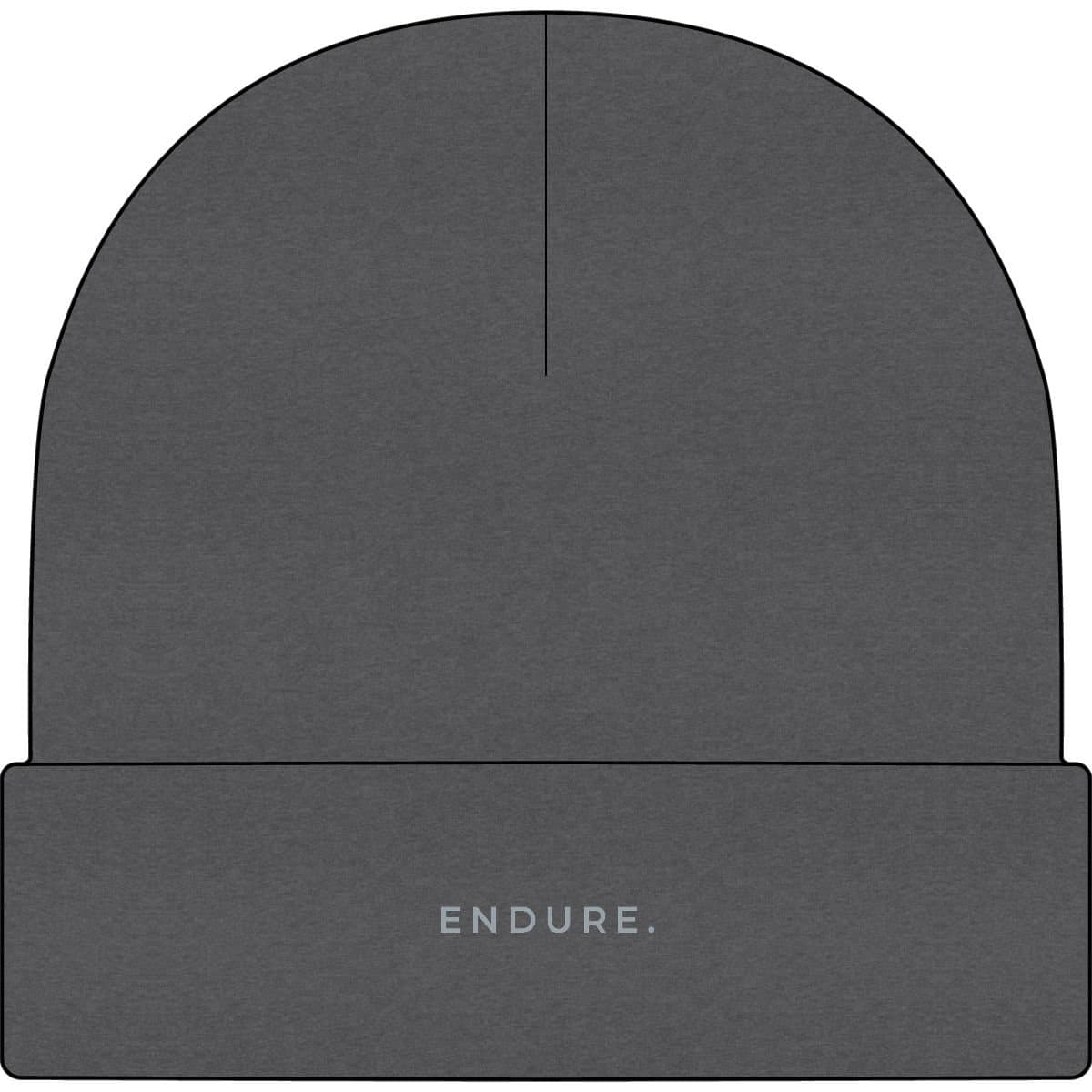 ENDURE. CORE Beanie in asphalt marle, front